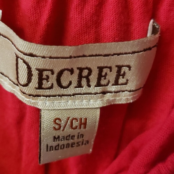 Decree Lacy Top Red Flowy Tube Top S Small - Picture 2 of 4